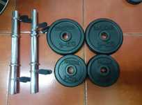 Kit 20 kgs de halteres musculação