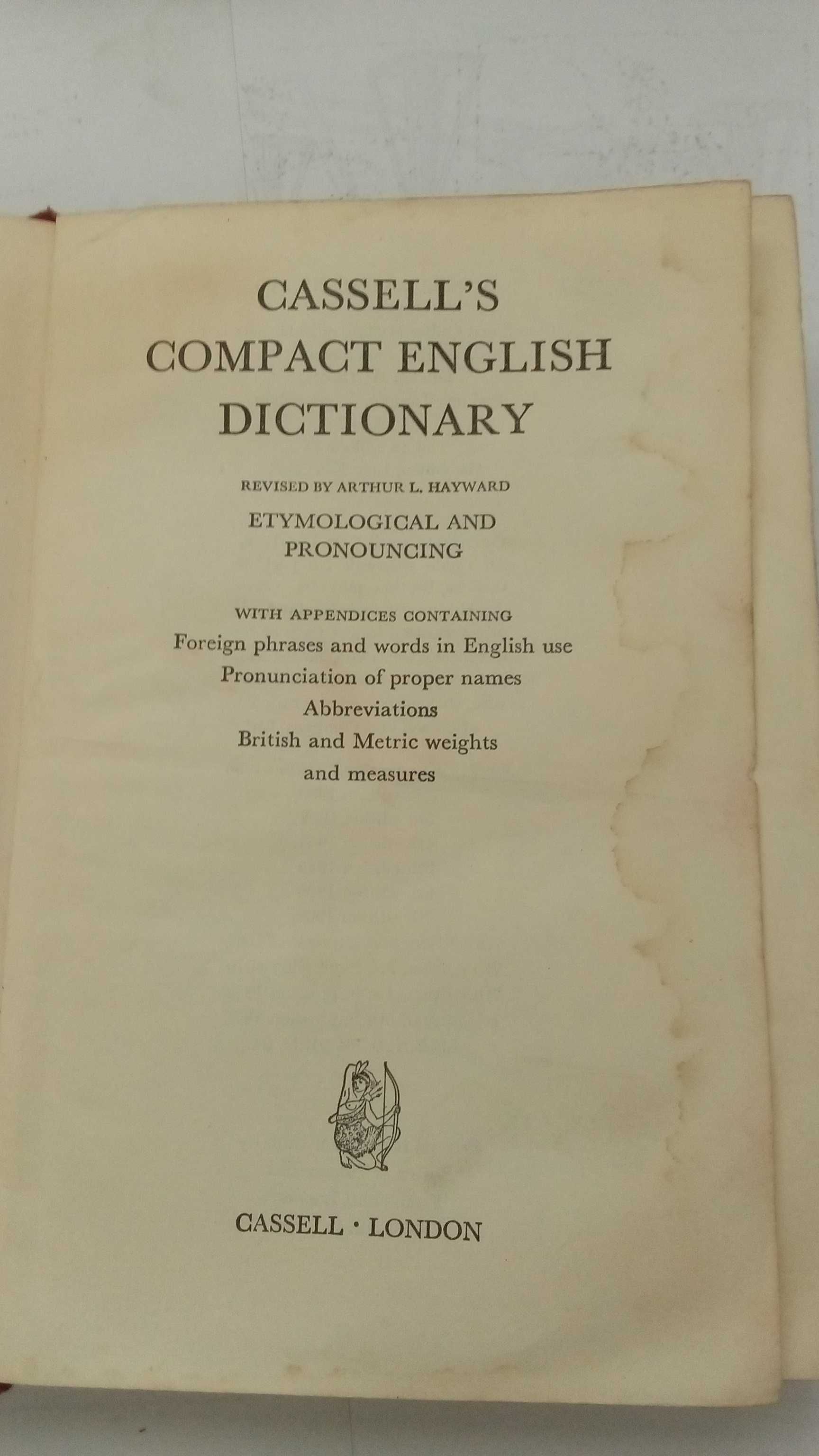 dictionary cassell´s compact english ano 1980