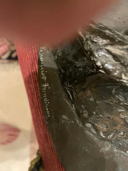 BAIXO-RELEVO em Bronze de Venâncio Turbilhão,  sec. XX