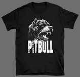 nowa czarna koszulka pitbull, koszulka z nadrukiem pies pitbull