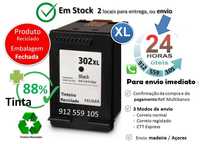 Tinteiro HP 302 XL Alta capacidade Reciclado PRETO + 88% Tinta