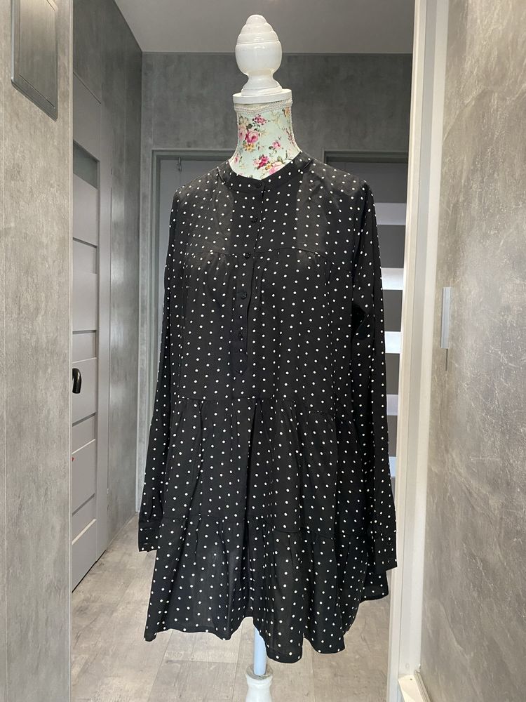 Koszula w grochy oversize XS 34 Greenpoint