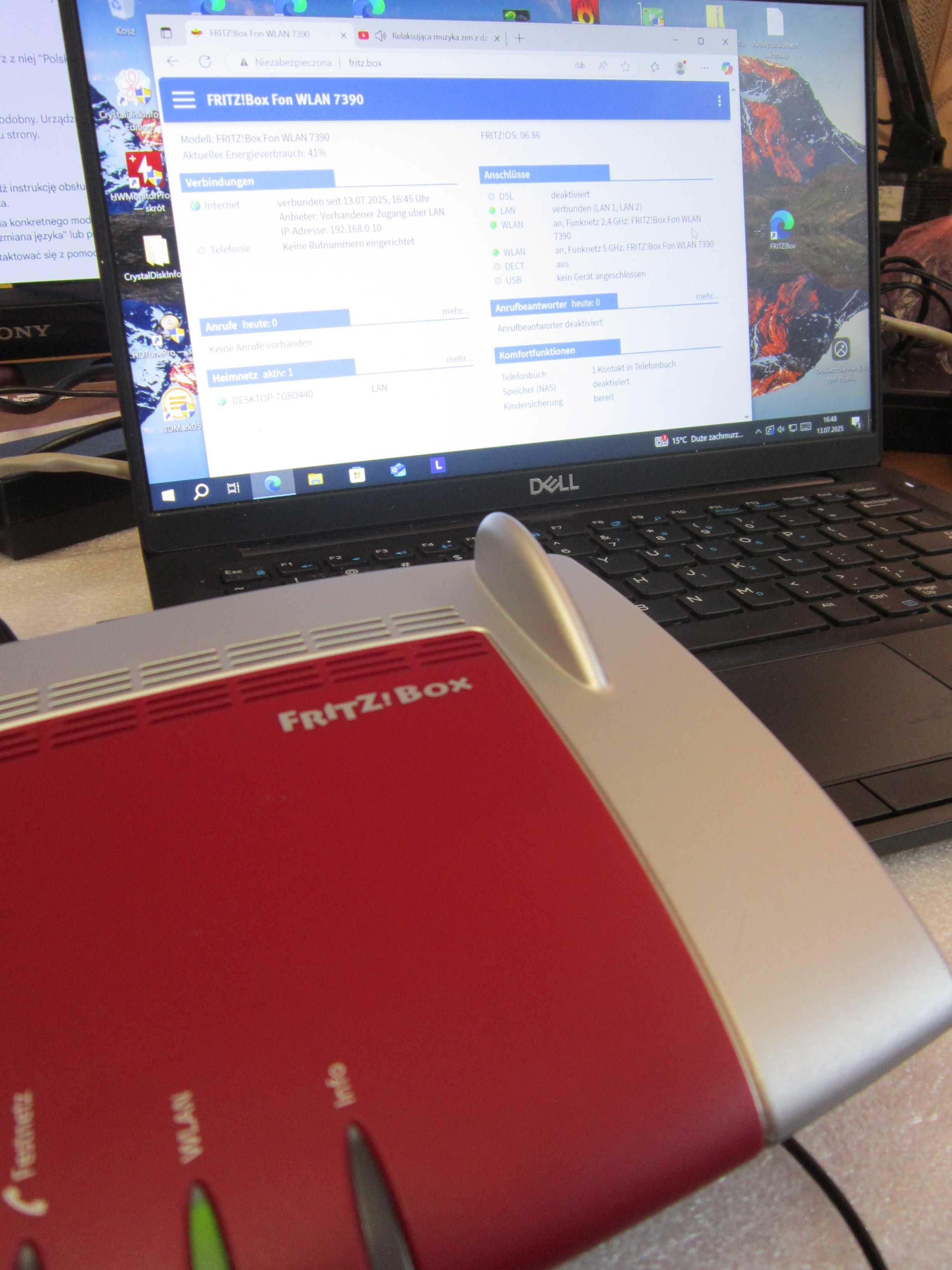 Router Fritz!Box 7390 wer niem 802.11n Wi-Fi 4 AccessP Bridge Repeater