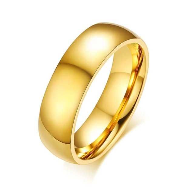 Aliança Simples 6mm em Aço para Casamento ou Namoro - REF00090