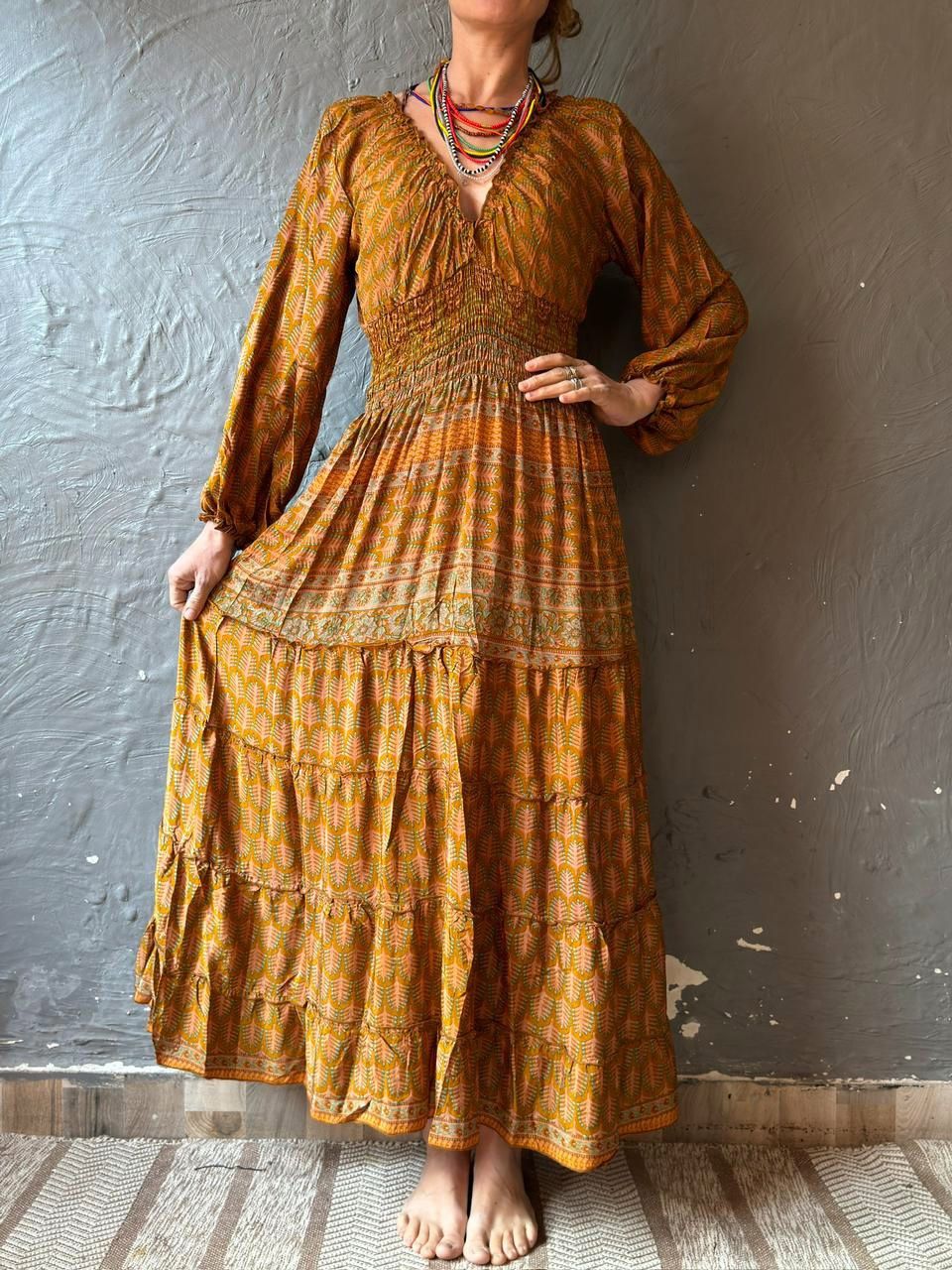 Sukienka boho długa maxi