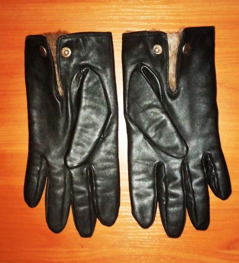 Кожаные Мужские перчатки LUVAS TIDAM 8.5 с натуральным мехом лисы