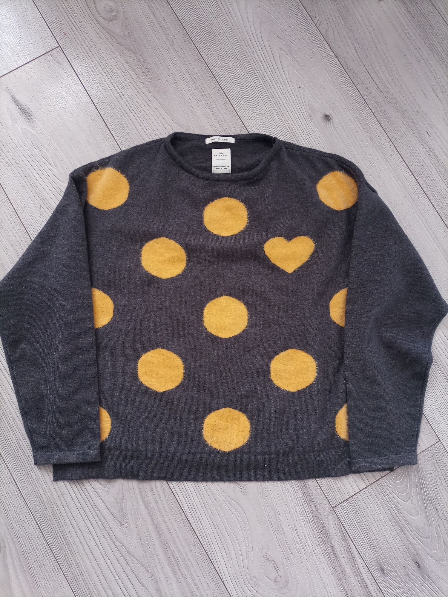 Okazja!Zara Śliczny Sweter Dziewczęcy r152