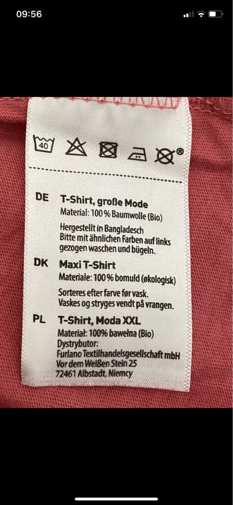 Up 2 Fashion 44/ 46 różowy damski t-shirt koszulka bluzka lato bawełna