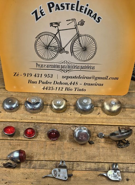 Campainhas,ivol,sotam,farolins, seletor Sturmey Archer, pasteleira
