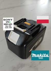 Bateria Makita 9ah 18v BL1890B SONY vtc6 akumulator 18650 BMS LXT 12ah