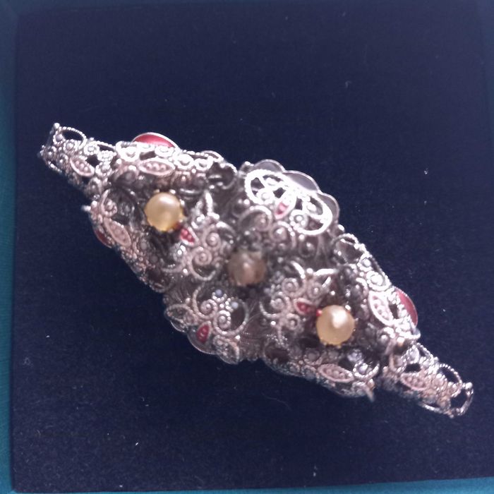 Broszka  jubilerska lata 60