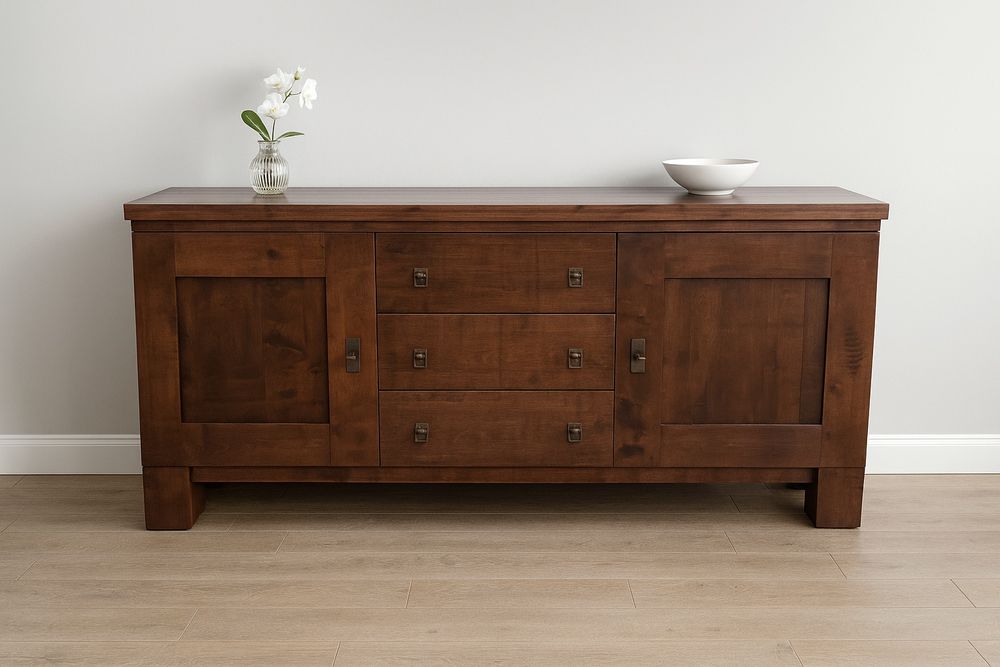 Komoda drewniana kolonialna, lite drewno.  Klasyczns