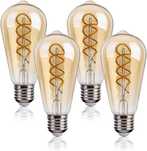 Żarówki spiralne ST58 Retro LED E27 w stylu vintage, Żarówka 4 W