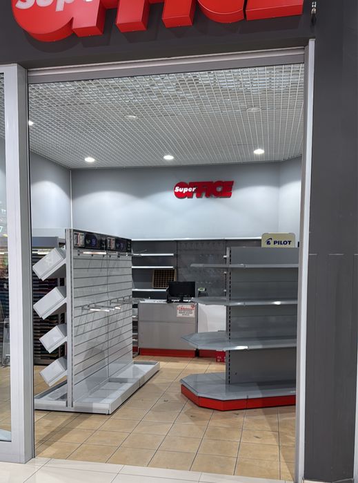 Meble sklepowe regał na zeszyty i plecaki dwustronny
