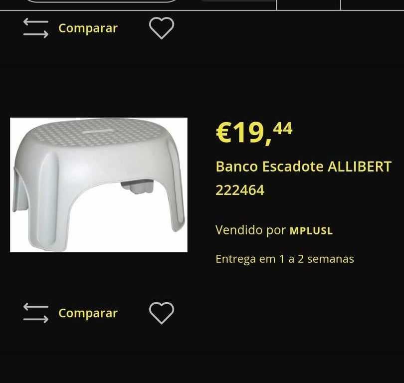 Banco Antiderrapante em Polipropileno 40 x 30 com 22cm de Altura
