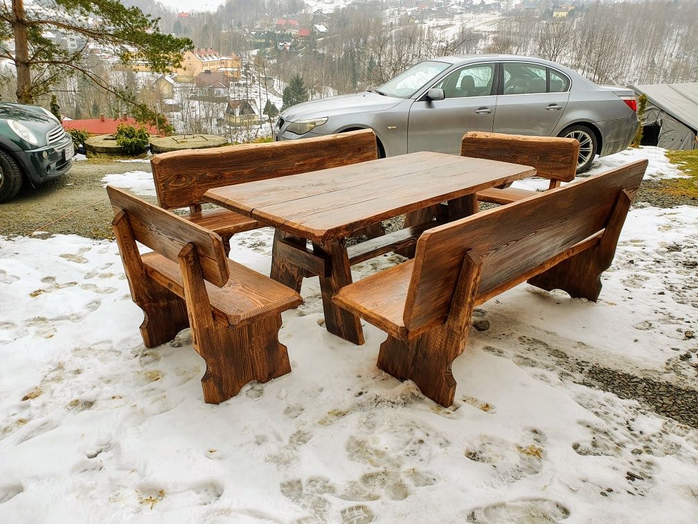 Meble ogrodowe masywne 5cm lakierobejca producent dostawa