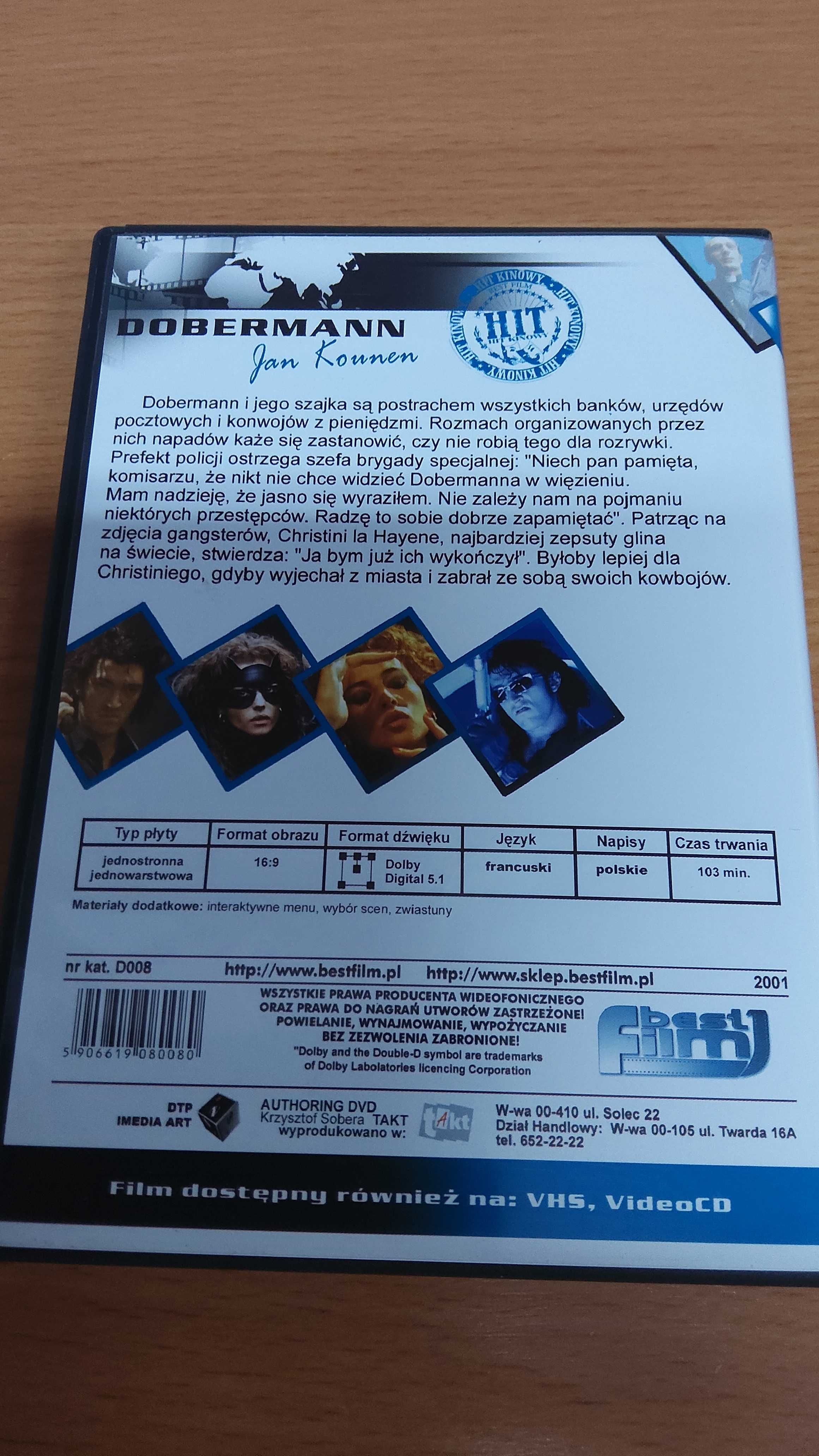 Kino francuskie Dobermann dvd stan idealny