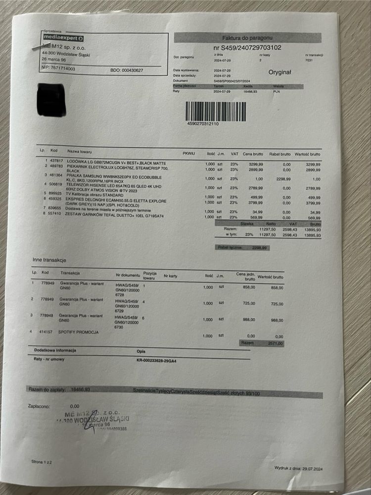 Piekarnik elektrolux **GWARANCJA**