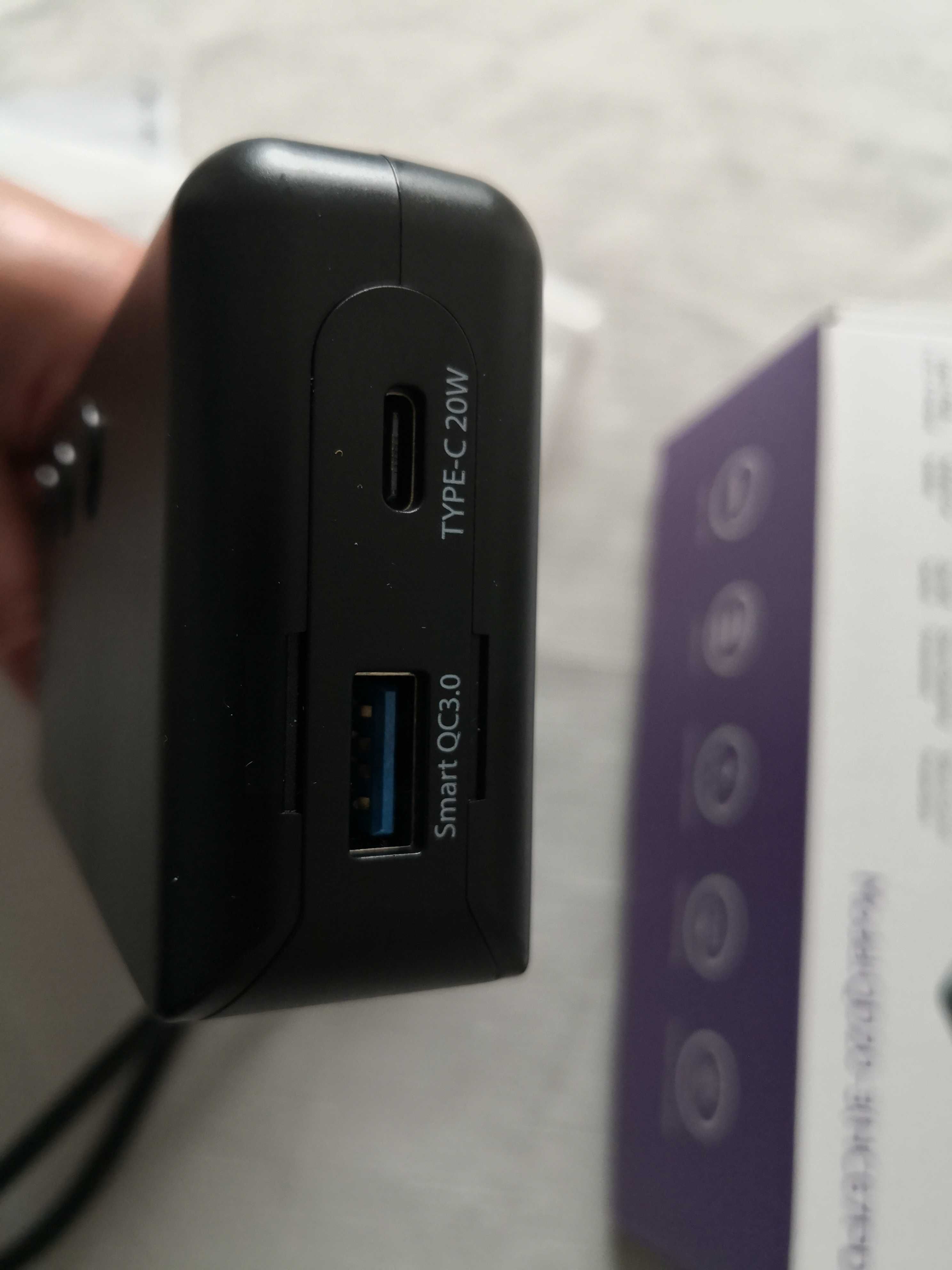 Rozdzielacz ładowarka gniazda zapalniczki 3x USB AQC 3.0 1xUSB C