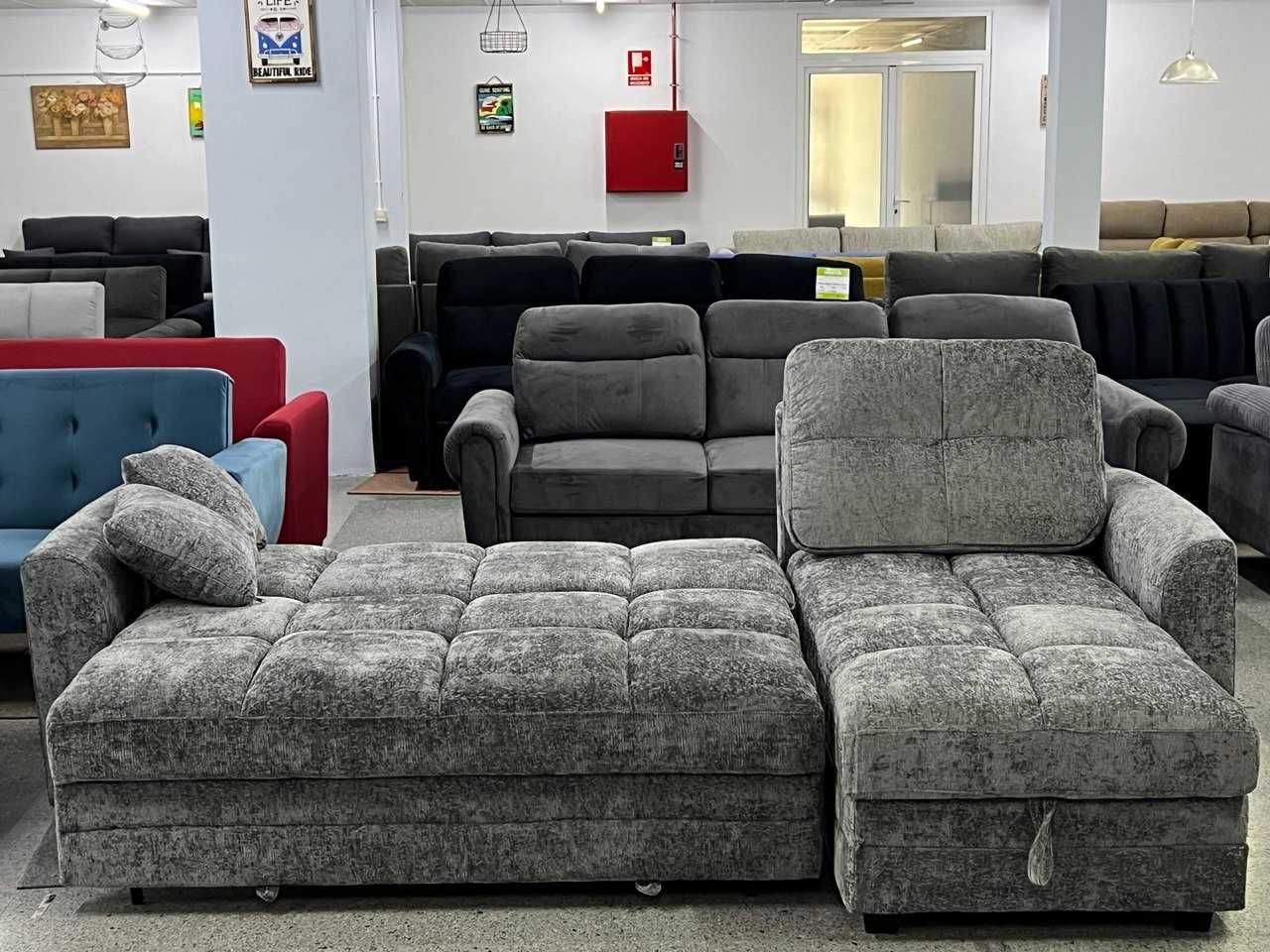 Sofa Chaiselongue + Baú Elevatório + Cama - NOVO - FABRICA