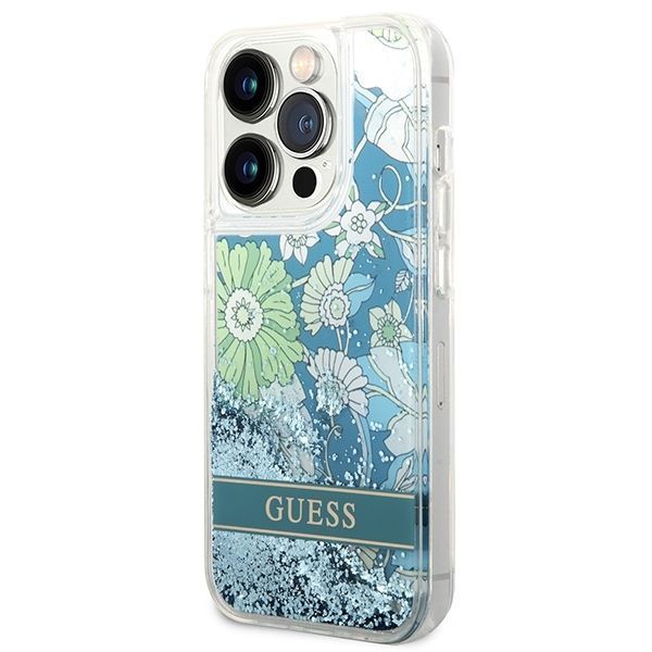 Etui na iPhone 14 Pro Max 6,7" Guess Zielony/Green Liquid Glitter