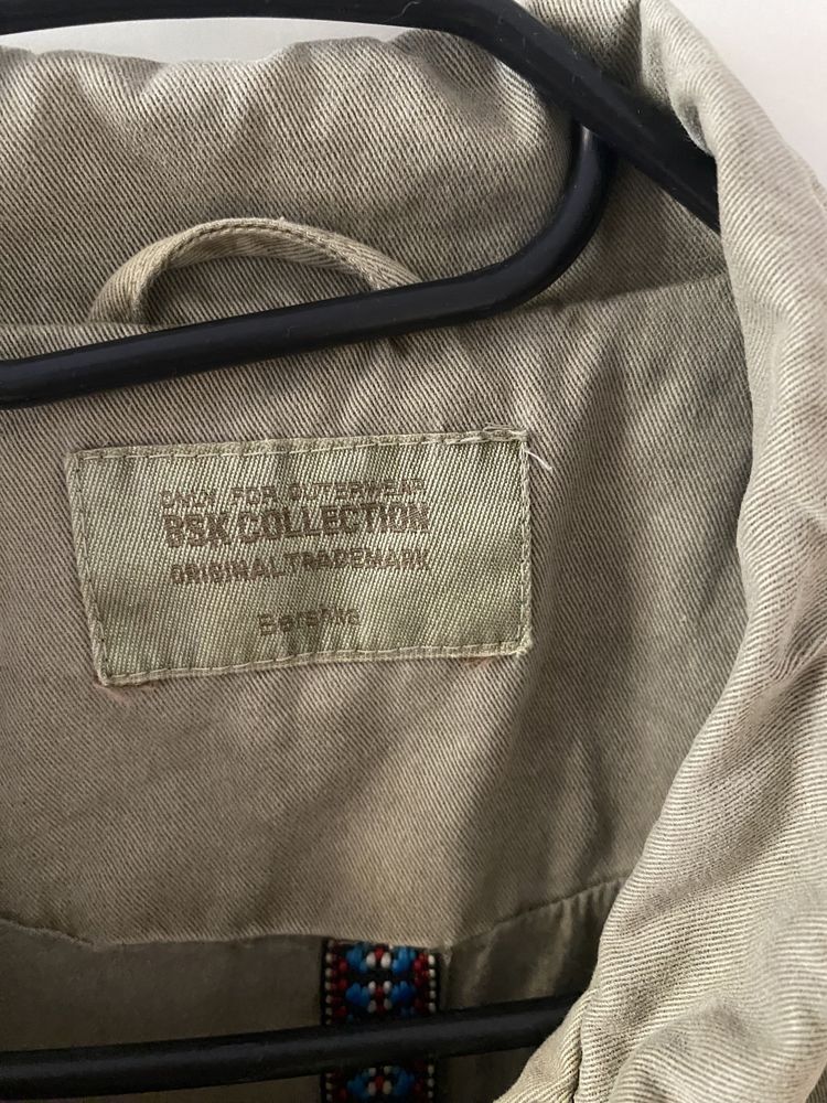 Kurtka parka khaki bershka militarna