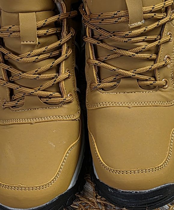 Zimowe ocieplane musztardowe buty męskie rozmiar 41 wkładka 27cm