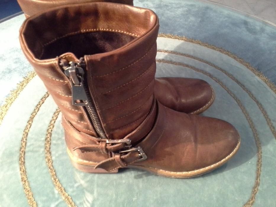 Botas de Criança / menina Couro Tamanho 37