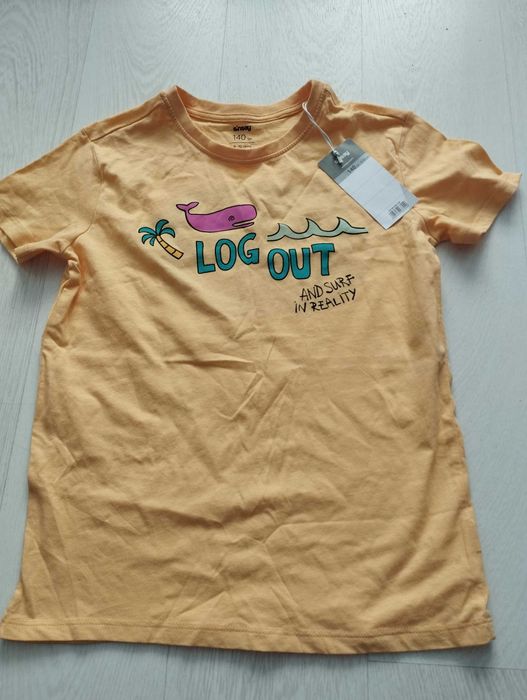 Żółty t-shirt Sinsay r. 140 z metką