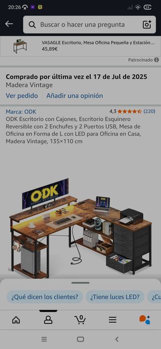 ODK Escritorio con Cajones, Escritorio Esquinero