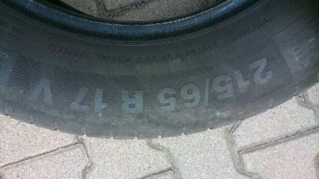 Opony 215 /65 R 17 Continental 2 szt. do vw Tiguan cena 160 zl