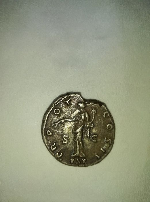 Moeda Antiga - Denarius Antoninus Pius 138-161