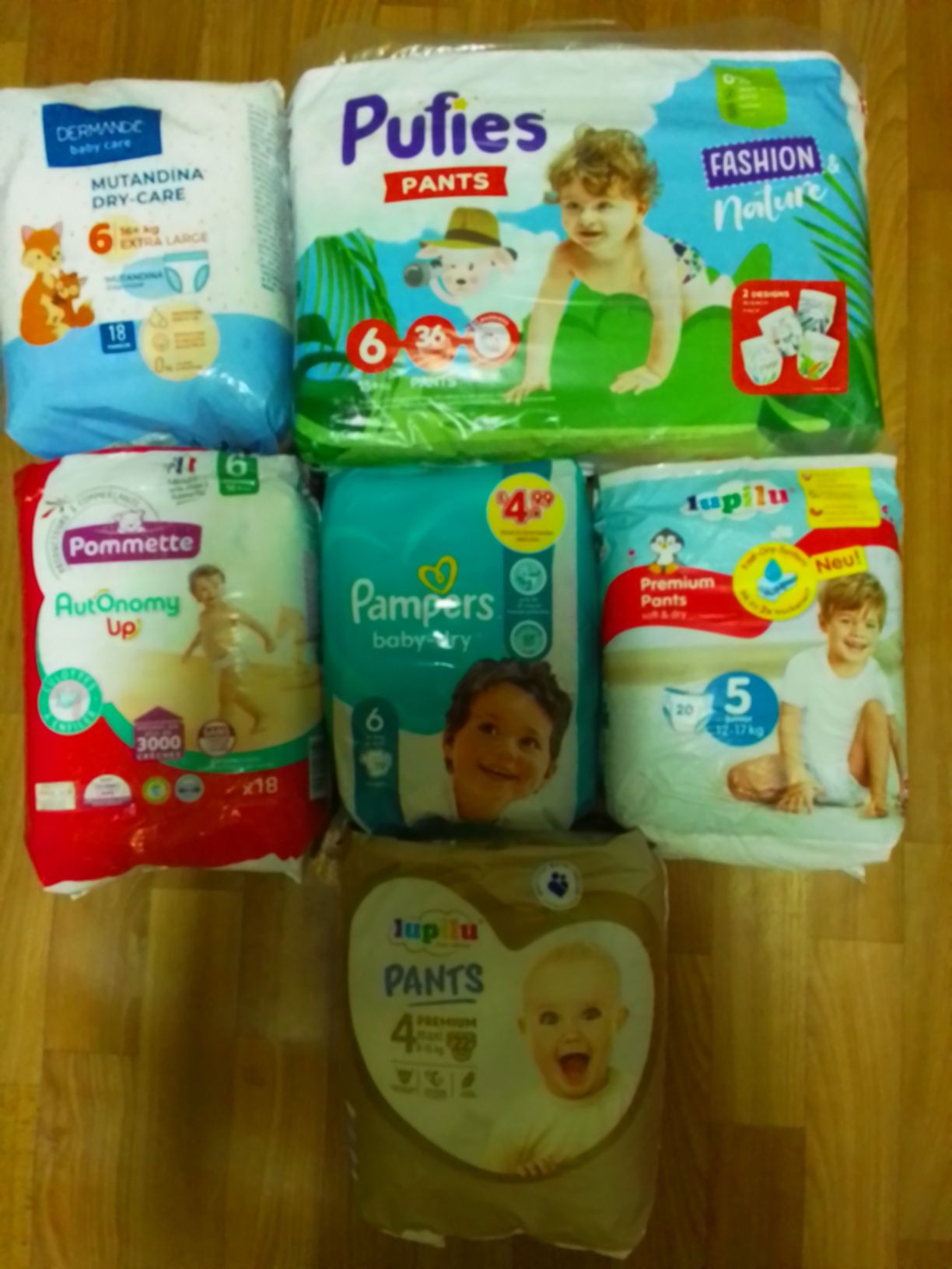 Подгузники pampers 6, Трусики размер 6, lupilu 5,