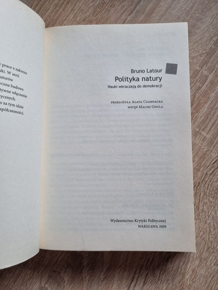 Bruno Latour Polityka Natury