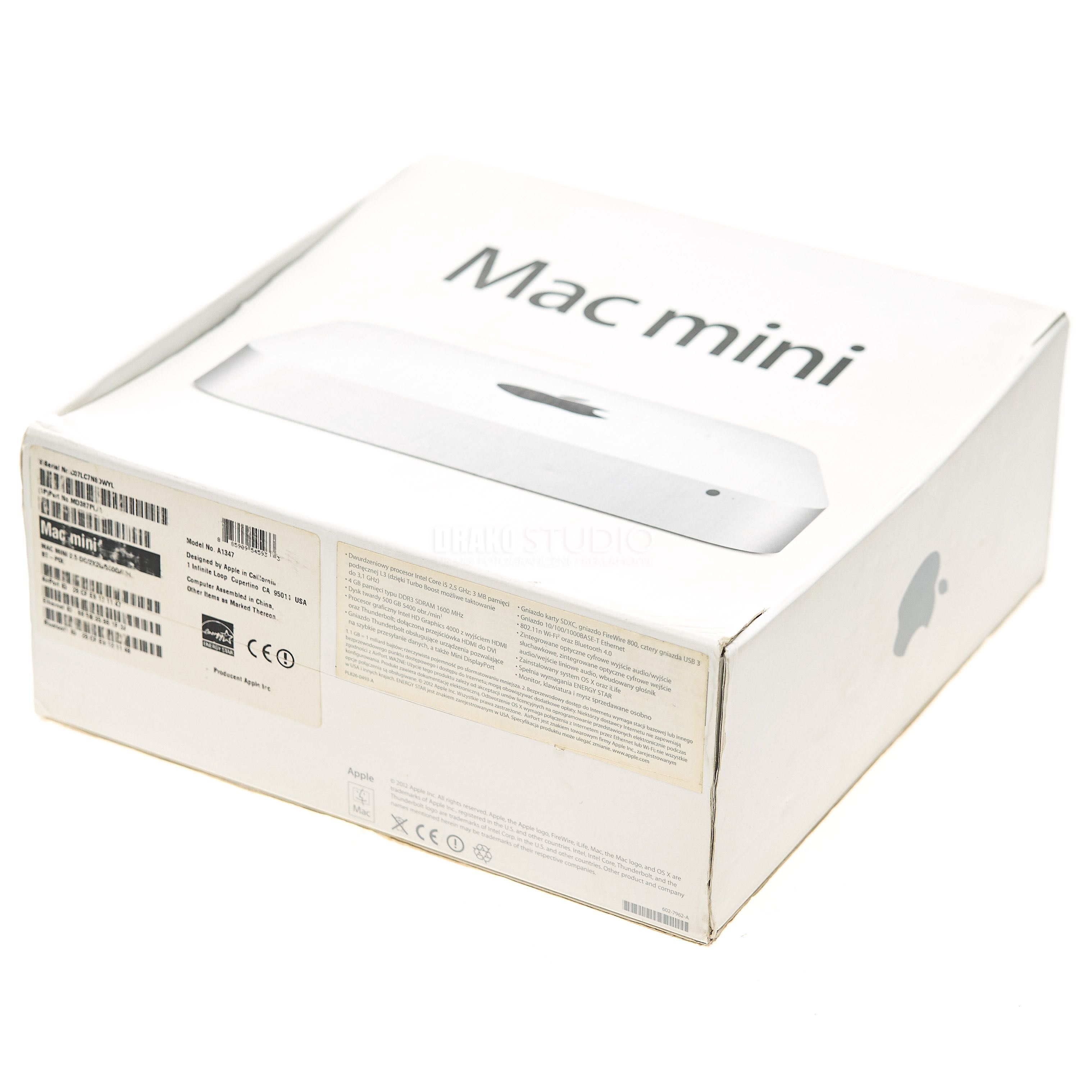 Mac mini – kompaktowa moc w eleganckiej formie! A1347 Late 2012