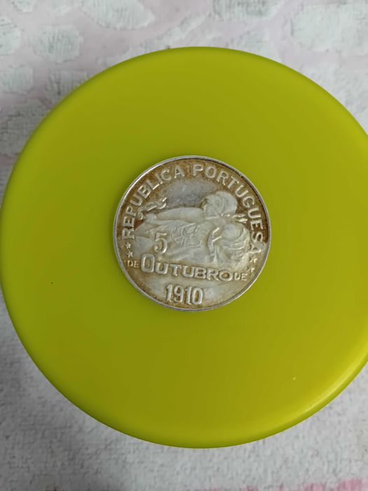 Moeda prata 1 escudo 1910