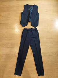 Chłopięce spodnie garniturowe ZARA, 140 cm, 9-10 lat +kamizelka gratis