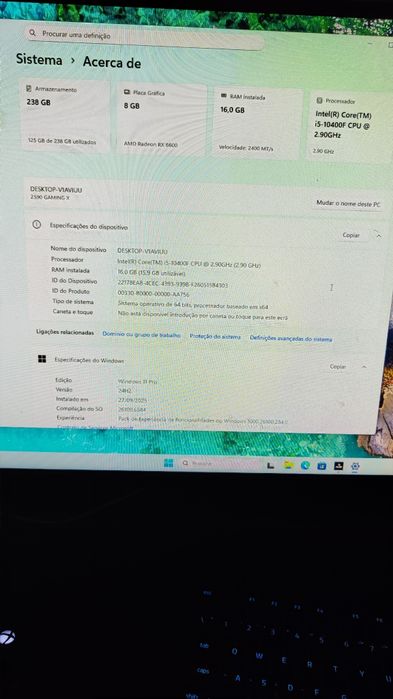 Computador Gaming (rx 6600 e i5 10400f)