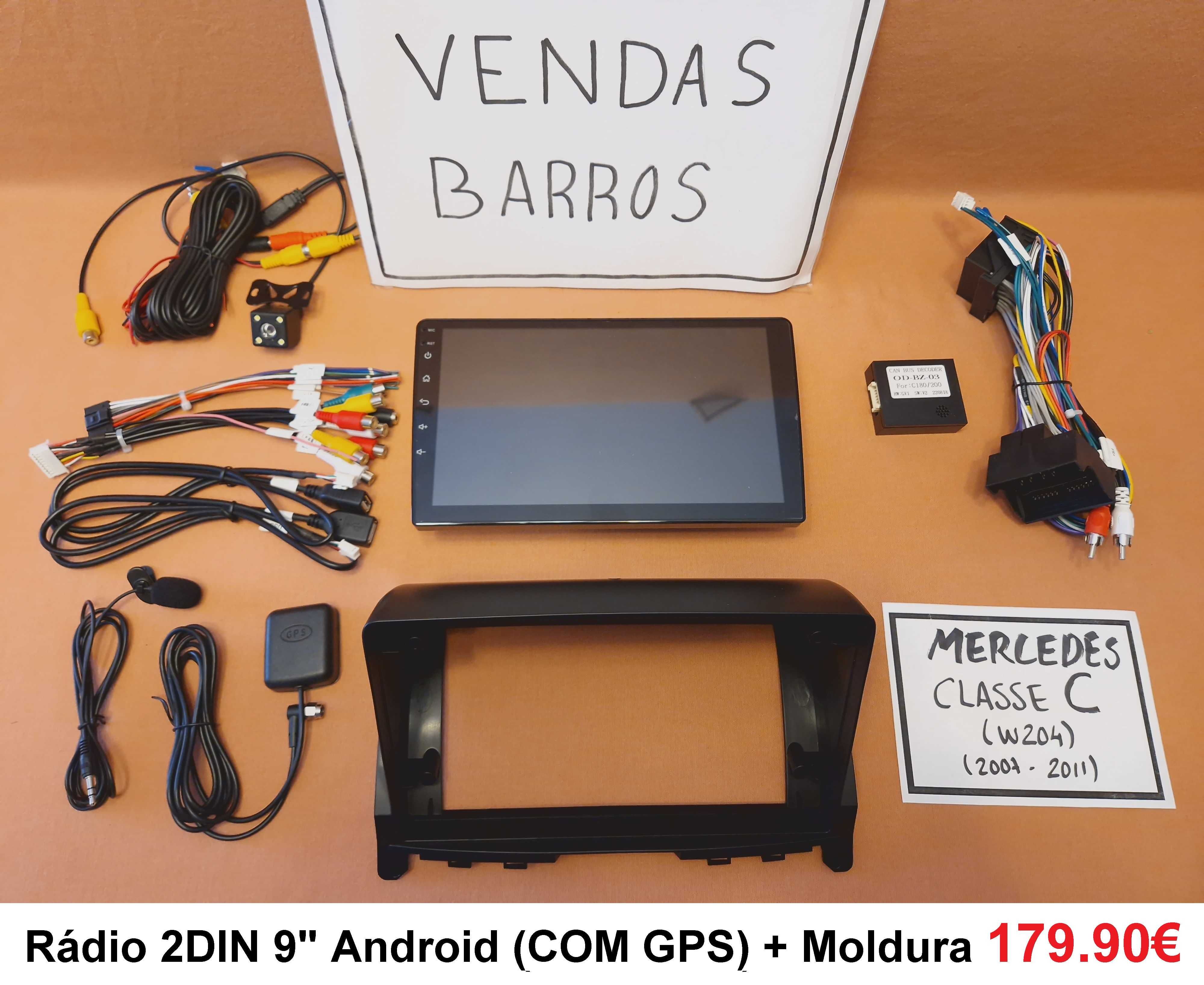 Rádio 2DIN 9" • Mercedes Classe C (W204) • Android C200 C220 [4+32GB]