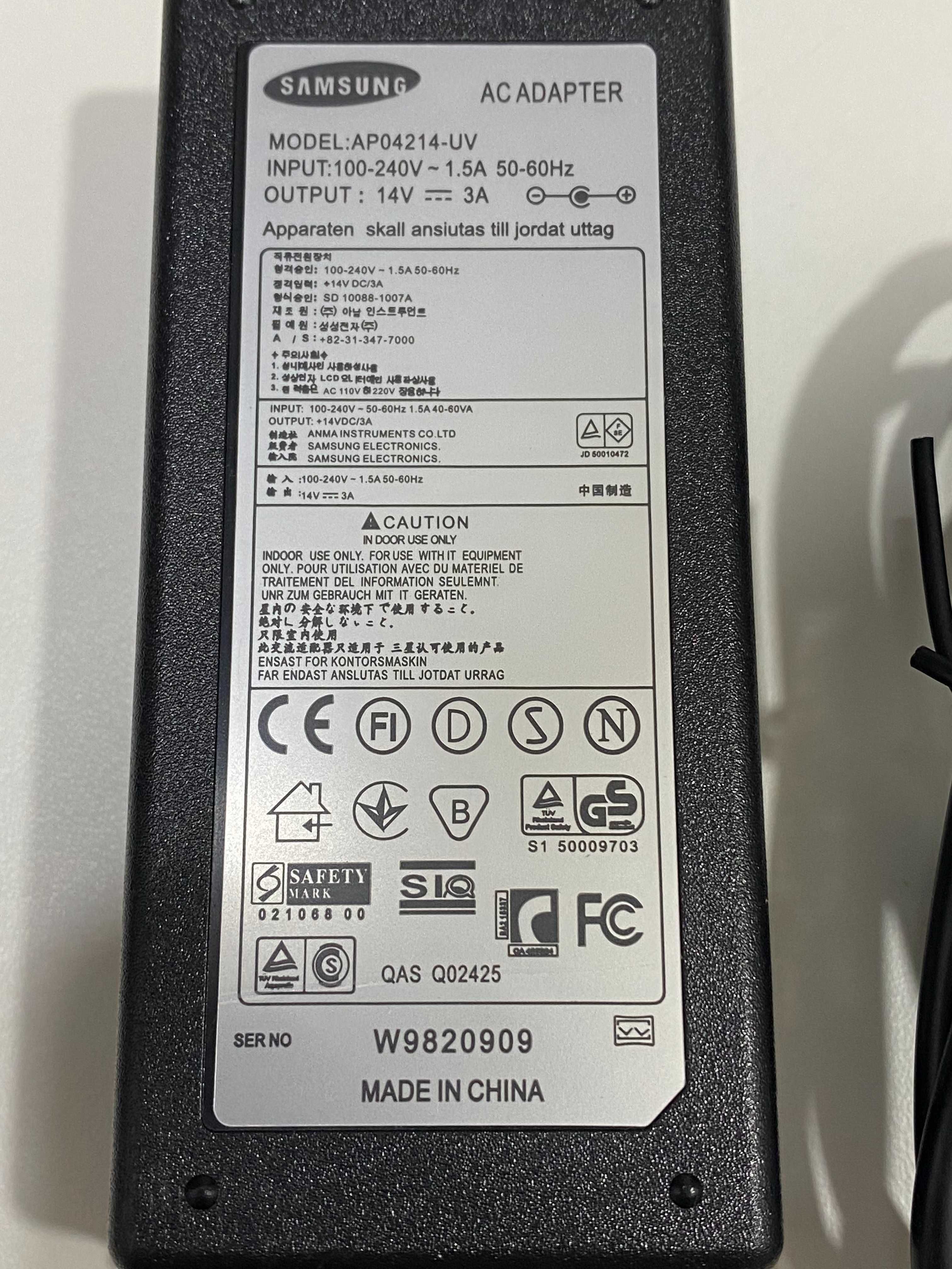 Блок питания для мониторов Samsung 14V 3A 6.5*4.4 мм