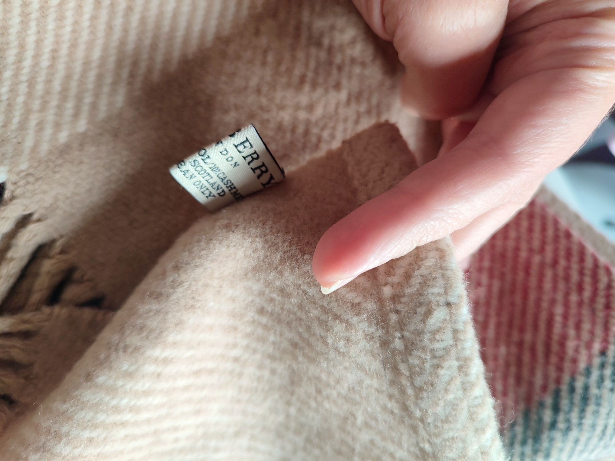 Оригінальний шарф Burberry з вовни меріноса та кашеміру