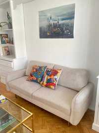 sofá cor cinza 3 lugares, 160*50 cm (não fumar, não animais em casa)
