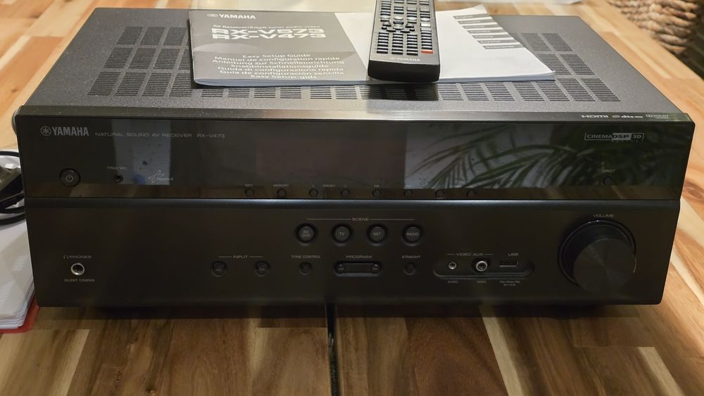 Amplituner YAMAHA RX-V473 - czarny  - zadbany