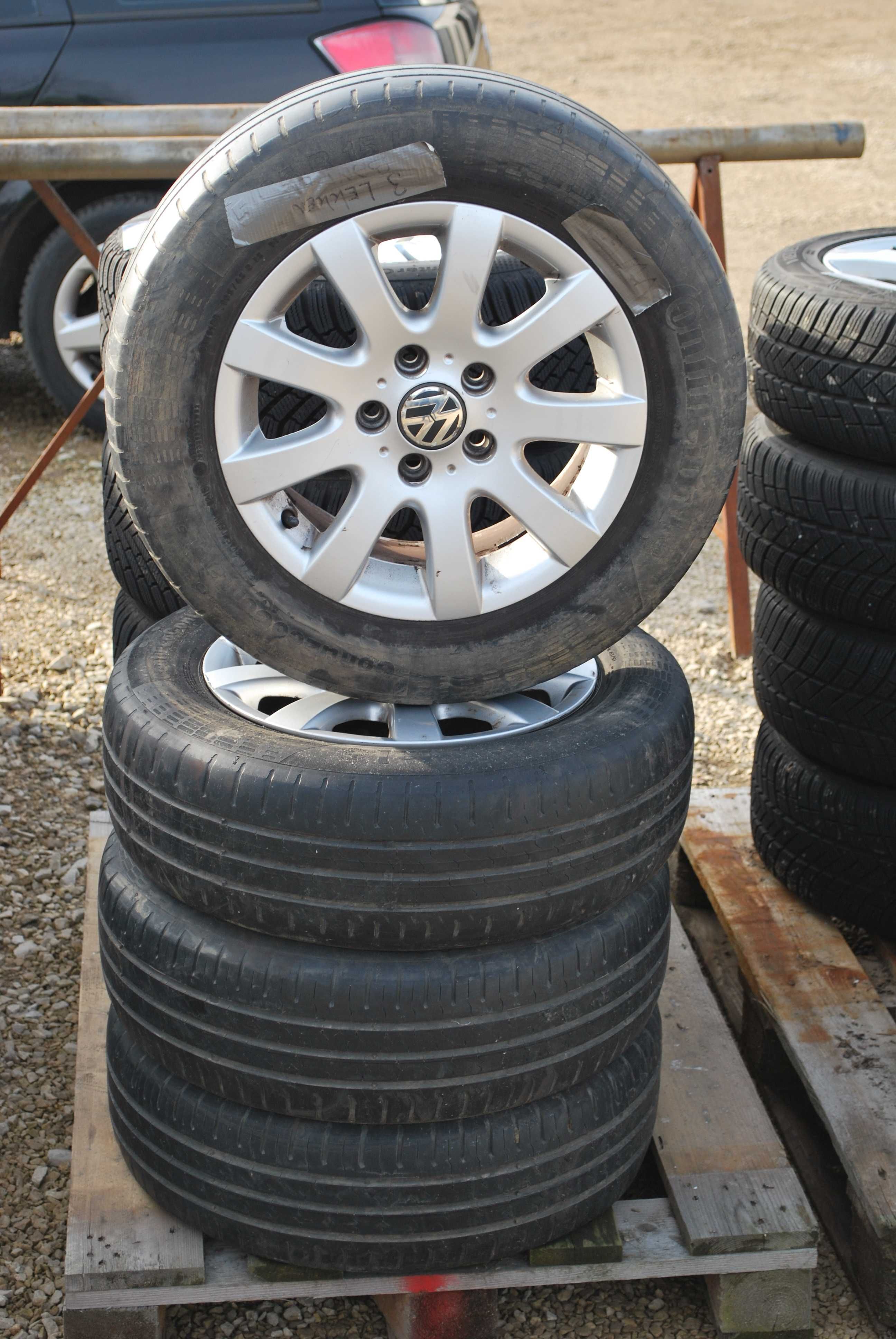 Koła 195/65 R15 5x112 Oryginalne Alufelgi + opony  VW Golf
