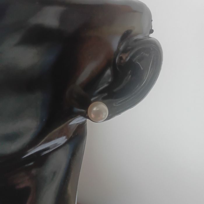 Brincos em prata com pérolas naturais