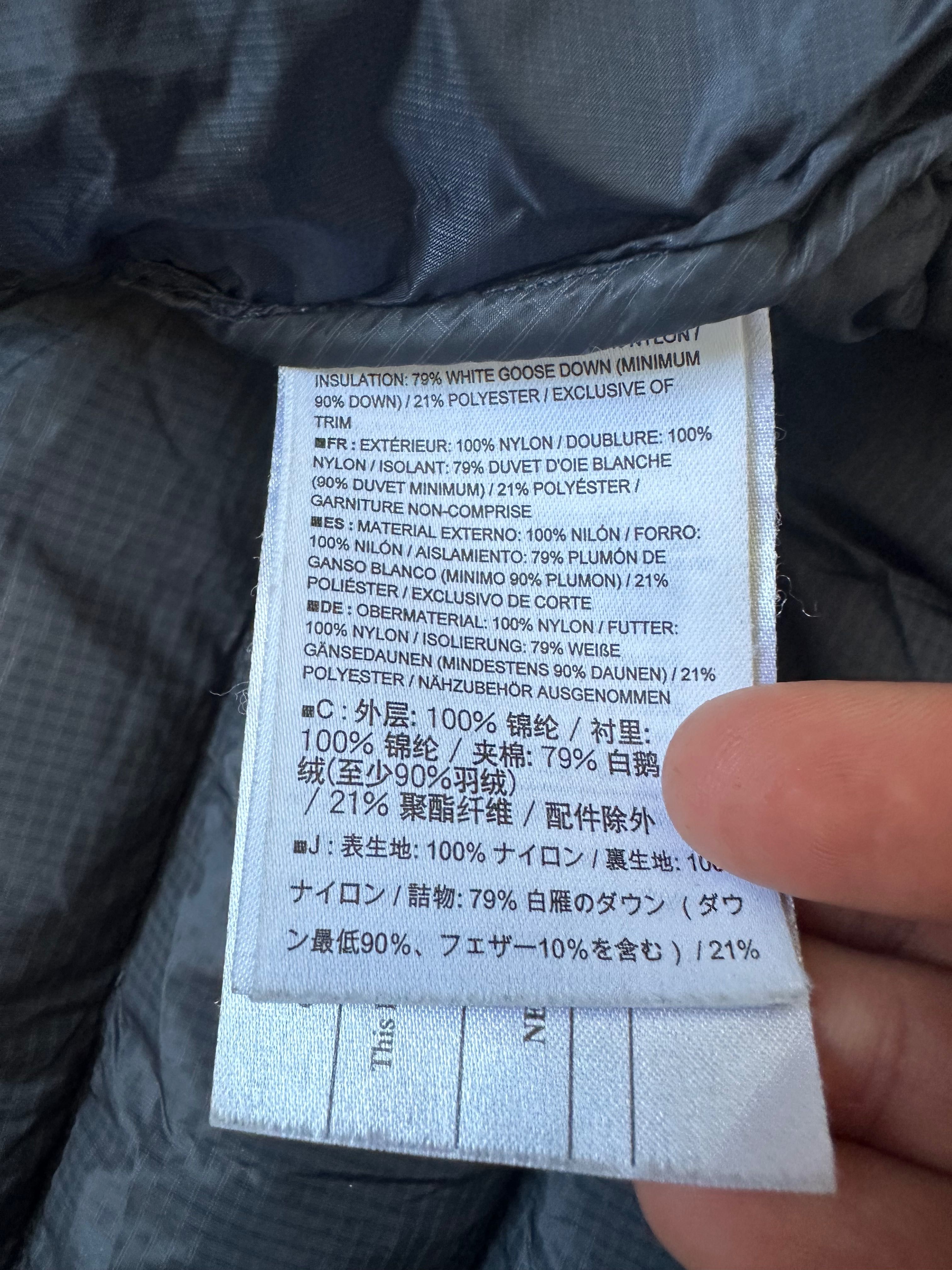 Пуховик arcteryx M-Л размер нюанс
