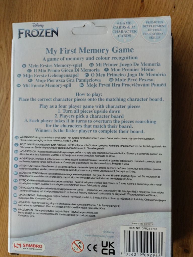 Gra dla dzieci memory Frozen