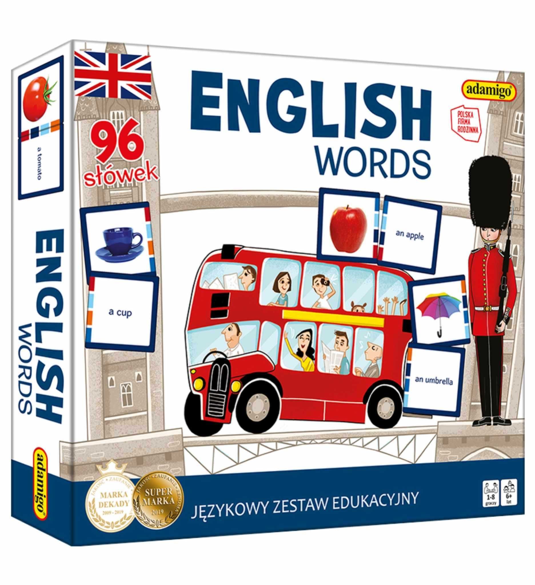 Gra planszowa Adamigo English Words Językowy zestaw edukacyjny