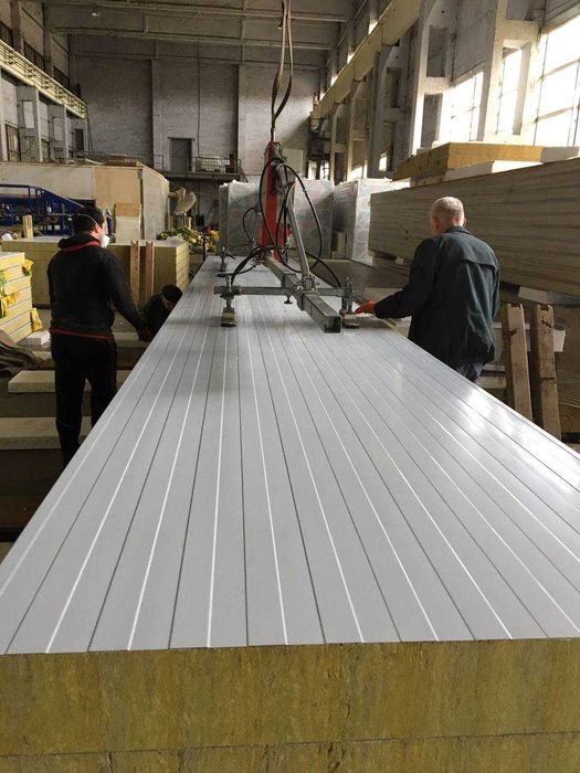 Сендвіч-панелі стінові (піноплвст, вата, ППУ, PIR)