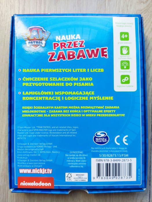 PSI PATROL karty zmazywalne + pieczątki